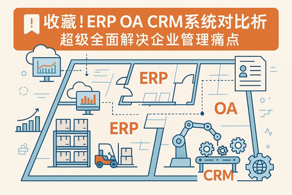 收藏！ERP OA CRM系统对比分析，超级全面解决企业管理痛点